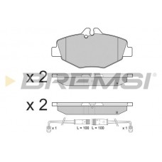 BP3020 BREMSI Комплект гальмівних колодок дисковий гальм