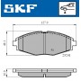 VKBP 80532 SKF Комплект гальмівних колодок дисковий гальм