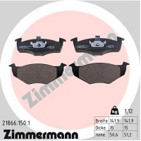 21866.150.1 ZIMMERMANN Комплект гальмівних колодок дисковий гальм