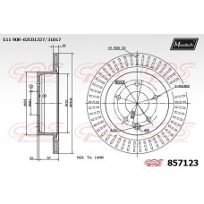 857123 MAXTECH Гальмівний диск