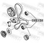 0488-KB4 FEBEST Паразитный / Ведущий ролик, Зубчастий ремінь