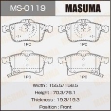 MS-0119 MASUMA Комплект гальмівних колодок