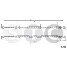 T483083 STC Тросик, cтояночный тормоз