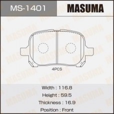 MS-1401 MASUMA Комплект гальмівних колодок