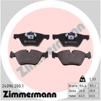 24096.200.1 ZIMMERMANN КомплеК т гальмівних колодок, дискове гальмо