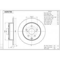 A6R078S AISIN Гальмівний диск