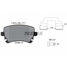 2332601 TEXTAR TEXTAR Гальмівний колодки задні A6 2.0TDI,2.4,3.0TDI 04-