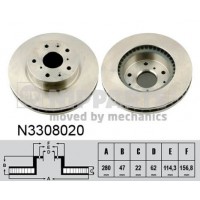 N3308020 NIPPARTS Гальмівний диск
