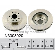 N3308020 NIPPARTS Гальмівний диск