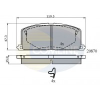 CBP3163 COMLINE Комплект гальмівних колодок дисковий гальм
