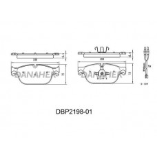 DBP2198-01 DANAHER Комплект гальмівних колодок дисковий гальм