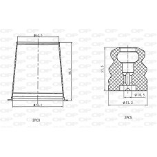 DCK5094.04 OPEN PARTS Пилозахисний комплект амортизатор