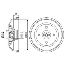 0 986 477 260 BOSCH Гальмівний барабан