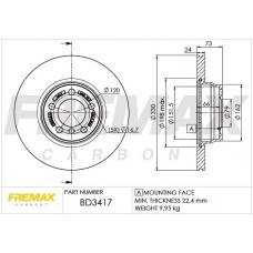 BD-3417 FREMAX Гальмівний диск