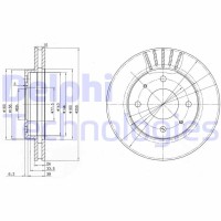 BG2763 DELPHI Гальмівний диск