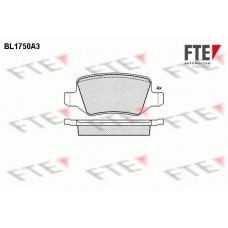 BL1750A3 FTE Комплект гальмівних колодок дисковий гальм