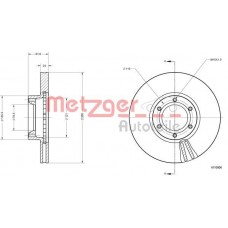 6110806 METZGER Гальмівний диск