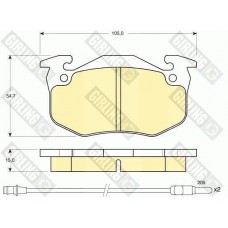6103283 GIRLING Комплект гальмівних колодок дисковий гальм