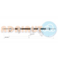 2802481 ADRIAUTO NISSAN Трос ручного гальма правий. Qasqai 07-