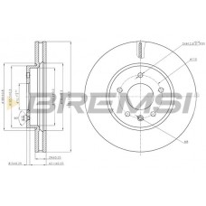 CD7625V BREMSI Гальмівний диск