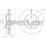 CD7625V BREMSI Гальмівний диск