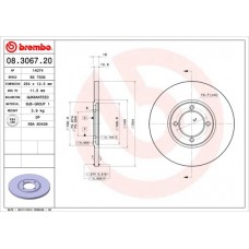 08.3067.20 BREMBO Гальмівний диск