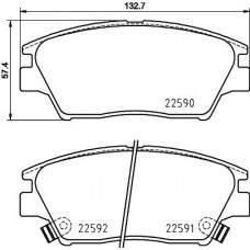 8DB 355 025-741 HELLA Комплект гальмівних колодок дисковий гальм