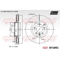 871092 MAXTECH Гальмівний диск