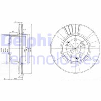 BG2737 DELPHI Гальмівний диск