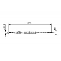 1 987 477 891 BOSCH Тросик, cтояночный тормоз