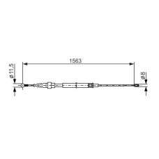 1 987 477 891 BOSCH Тросик, cтояночный тормоз