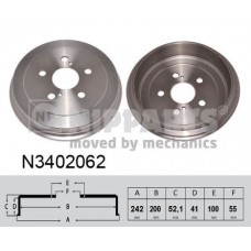 N3402062 NIPPARTS Гальмівний барабан