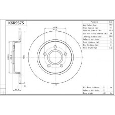 K6R957S AISIN Гальмівний диск