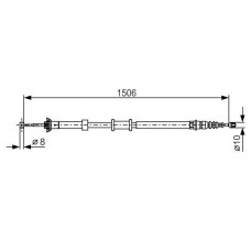 1 987 482 201 BOSCH Тросик, cтояночный тормоз