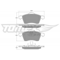 TX 13-91 TOMEX Brakes Комплект гальмівних колодок дисковий гальм