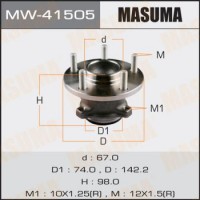 MW41505 MASUMA Комплект підшипника ступиці колеса
