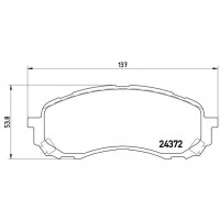 P 78 015 BREMBO Комплект гальмівних колодок дисковий гальм