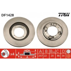 DF1428 TRW Гальмівний диск