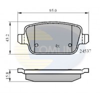 CBP01610 COMLINE Комплект гальмівних колодок дисковий гальм