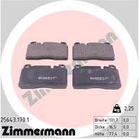 25643.170.1 ZIMMERMANN Комплект гальмівних колодок дисковий гальм