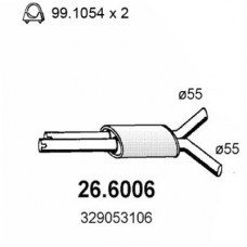 26.6006 ASSO Середній глушник вихлопних газів