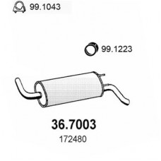 36.7003 ASSO Глушник вихлопних газів кінцевий