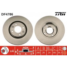 DF4786 TRW Гальмівний диск