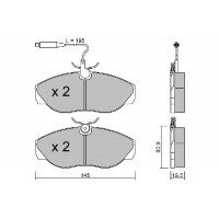 BPFI-1011 AISIN Комплект гальмівних колодок дисковий гальм