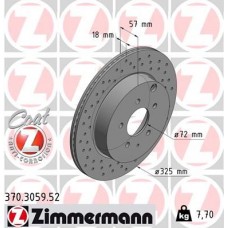 370.3059.52 ZIMMERMANN Гальмівний диск