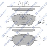 SP1565 Hi-Q Комплект гальмівних колодок дисковий гальм