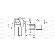 CVJ5176.10 OPEN PARTS Шарнирный комплект, Привідний вал
