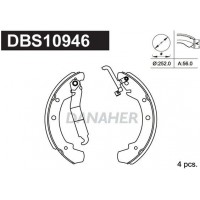 DBS10946 DANAHER Комплект гальмівних колодок