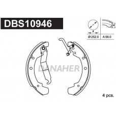 DBS10946 DANAHER Комплект гальмівних колодок