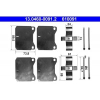 13.0460-0091.2 ATE Комплектуючі колодки дискового гальма
